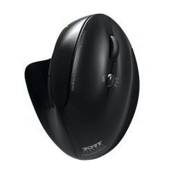 Connect Bluetooth + Wireless Rechargeable Ergonomic Mouse Black