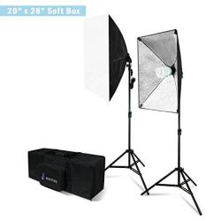 Julius Studio 20 X 28 Inch Soft Box With Bulb Socket Lighting Kit 800W Output Softbox Light For Video Camera Photography Photo Portrait Studio