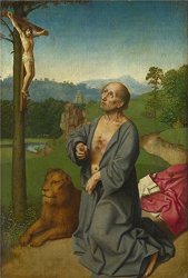 RichardGallery 'workshop Of Gerard David Saint Jerome In A Landscape ' Oil Painting 8 X 12 Inch 20 X 30 Cm Printed On Polyster