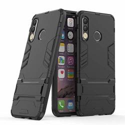 HUAWEI P30 Lite Case Folice 2 In 1 Series Dual Layer Hard Slim Hybrid Armor Hard Back Case Cover With Kickstand For P30 Lite 6.15 Inch Black