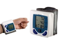 Compact Digital Automatic Wrist Blood Pressure heart Rate Monitor White ..