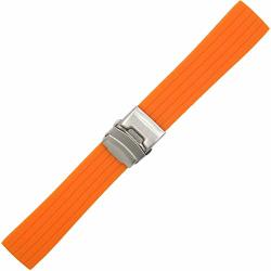 Jinyii Black blue orange Silica Gel Watch Bands 18MM 20MM 22MM 24MMWHEEL Shape 24MM Orange