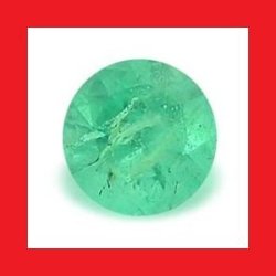 Emerald - Fine Green Round Diamond Cut - 0.09cts