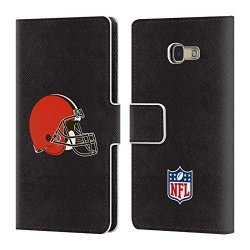 Official Nfl Plain Cleveland Browns Logo Leather Book Wallet Case Cover For Samsung Galaxy A5 2017