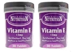 Basic Nutrition 2 Bottles Of Vitamin E Tablets
