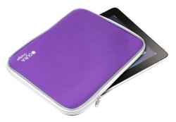 Duragadget Purple Neoprene Sleeve Case Cover Jacket For Apple Ipad 1 Ipad 2 All Models - MC769LL A & MC979LL A 16GB The