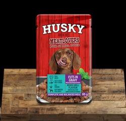 Husky Mixed Grill Cuts In Gravy Food For Dogs - 85G Sachet