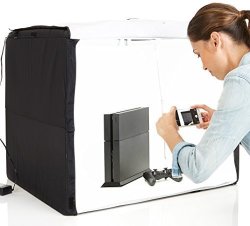 Amazon Basics Portable Foldable Photo Studio Box With LED Light - 25 X 30 X 25 Inches