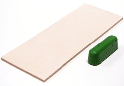 Leather Honing Strop 3 Inch By 8 Inch With 1OZ. Green Compound By Garos Goods