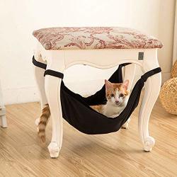 Vmree Cat Ferret Hammock Chair Cage Adjustable Hanging Bed Comfortable Warm Sleep Nap Mat Pet Supplies S Black