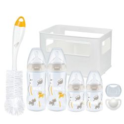 Nuk Temperature Control 4 Bottle And Crate Starter Pack 0-6M - White