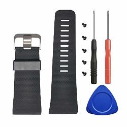 T-bluer Compatible Fitbit Surge Starp Replacement Silicone Bands Straps For Fitbit Surge Smartwatch Fitness Tracker Watch Band Wristband Accessories Black