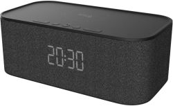 Snug Bluetooth Speaker With Clock Radio And Wireless Charger - Black