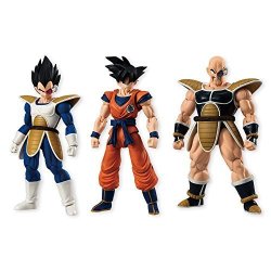 Dragon Ball Shodo 4 Goku Vegeta And Nappa Figure Assortment Of 3