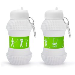 Kids Collapsible Silicone Water Bottle - Golf Ball