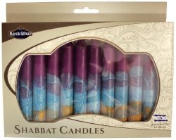 Majestic Giftware Sc-shhr-v Safed Shabbat Candle 5-INCH Harmony Violet 12-PACK