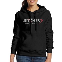 Guozx The Witcher 3 Wild Hunt Logo Black En Women's Fashion Hoody Black S