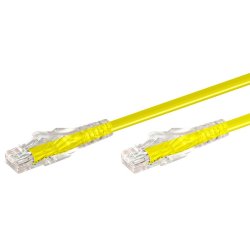LinkQnet 0.3M RJ45 CAT6 Anti-snag Moulded Pvc Network Flylead Yellow