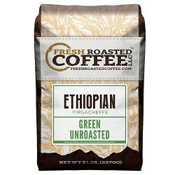 Green Unroasted Coffee Beans 5 Lb. Bag Fresh Roasted Coffee Llc. Ethiopian Yirgacheffe Kochere