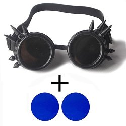 ABS Spiked Steampunk Goggles Glasses Welding Goth Cosplay Goggles