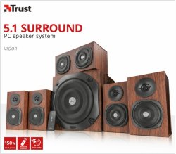 Trust Vigor 5.1 Surround Speaker System for PC in Brown