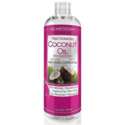Coconut Fractionated Oil For Hair And Skin 100% Natural And Pure Liquid Aromatherapy Carrier Oil For Diluting Essential Oils Hair Growth & Skin Moisturizer