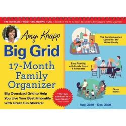 2020 Amy Knapp's Big Grid Family Organizer Wall Calendar - August 2019-DECEMBER 2020