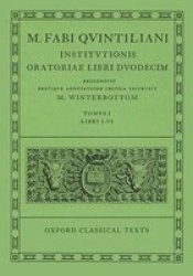 Quintilian Institutionis Oratoriae, Vol 1