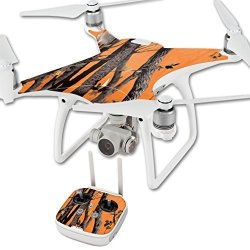 MightySkins Protective Vinyl Skin Decal For Dji Phantom 4 Quadcopter Drone Wrap Cover Sticker Skins Orange Camo