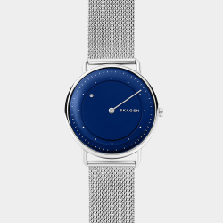 Skagen Men&apos S Horizont Silver Plated Stainless Steel Mesh Watch