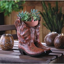 25 Home Decor 10015279 Classic Cowboy Boots Planter