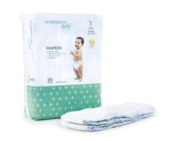 Baby Diaper 41+ Lbs. 17.3 - 25.1 Waist Size 7 Disposable Mckesson BDSZ7 - Pack Of 20 By Mckesson