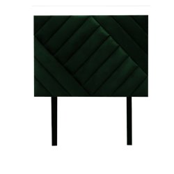 Bennu Diagonal Triple Panel Headboard Queen-emerald Green