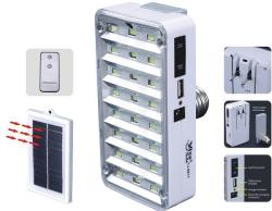 Rechargeable Emergency Light With Solar Panel & Remote Control