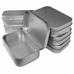 Deals on 6 Pcs Metal Hinged Tin Box Container MINI Portable Small Storage  Container Kit With Lid For Home Storage 3.7X2.3X0.8 Inch Silver, Compare  Prices & Shop Online