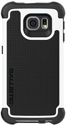 Ballistic Galaxy S6 Case Tough Jacket Heavy Duty Six-sided Drop Protection Black White 7FT Drop Test Certified Case Rugged Protective Case For Samsung Galaxy S6