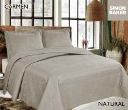 Simon Baker Carmen Quilted Bedspread Natural Various Sizes - King ...