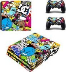 Decal Skin For PS4 Pro: Sticker Bomb 2019