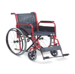 Steel Wheelchair Pvc Detachable Arm And Footrest