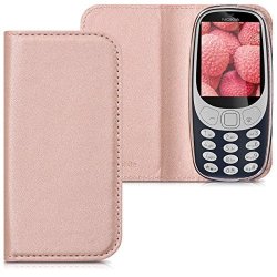 Kwmobile Practical And Chic Flip Cover Protective Shell For Nokia 3310 2017 In Rose Gold