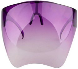 Protective Transparent Anti Fog Isolation Face Shield With Spectacle Frame Mask - Purple