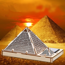 Diy 3d Solar Puzzle Wooden Toys Assemble Toys Pyramid Of Khufu