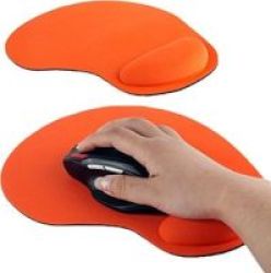 Tuff-Luv Ultra Slim Gel And Cloth Wrist Supporter Mouse Pad Orange