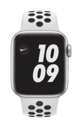 Nike Se Gps Only 44MM - Silver Case With Pure Platinum black Nike Sport Band