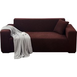 Stretch Couch Cover Brown 190-230CM