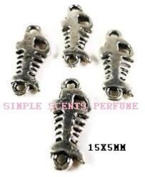 Antique Silver Fish CONNECTOR-15X5MM