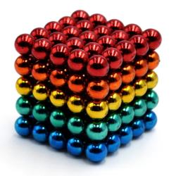 5MM Magnetic Building Balls - Rainbow 125 Pieces