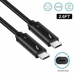 Certified Newcare Thunderbolt 3.0 Cable Usb-c To Usb-c Supports 100W Charging 40GBPS Data Transfer Compatible With USB 3.1 Gen 1 And 2 Macbook Dell Alienware 17 Chromebook And More 2.6FT