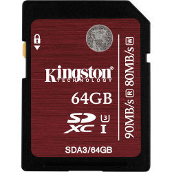 Kingston SDA3 64GB SDXC Flash Memory Card