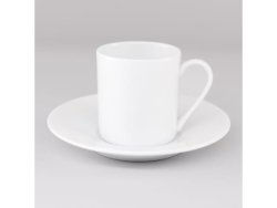 White Espresso Cups & Saucers Set Of 4